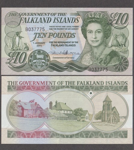 Unc falkland islands ten - unc, £10