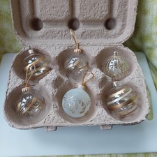 Christmas Glass Baubles for Xmas Tree in box