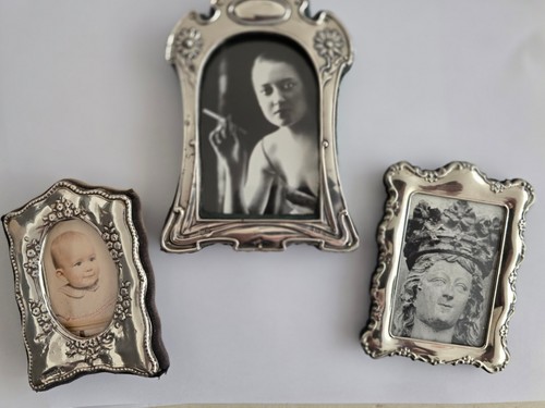 Antique silver photo frames