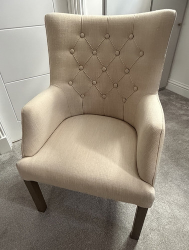Beige upholstered button - upholstered,