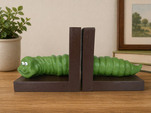 Handcrafted bookworm - 🐛,