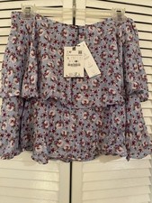 Zara Women Skort Large Blue
