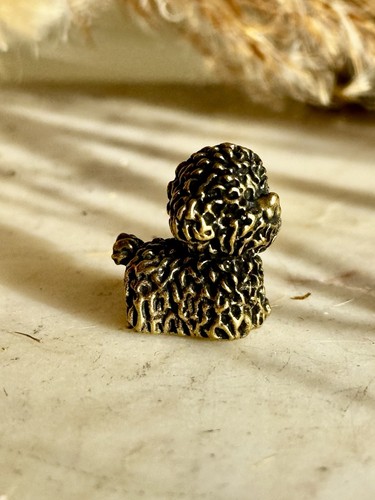 Vintage brass toy poodle - toy,