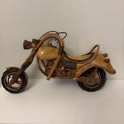 Vintage wooden wood harley - wooden,