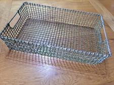 Vintage Galvanised Wire Mesh Garden Greenhouse Tray Basket Plant
