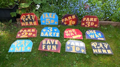 Fairground funfair signs - funfair,