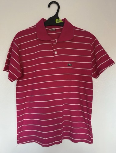 White pink lacoste polo - white,