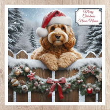 Personalised Cockapoo Christmas Greetings Card
