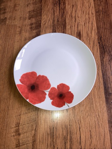 Poppy dinner plates pair - x2, of