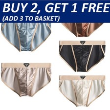 Mens Ice Silk Briefs Mid-rised