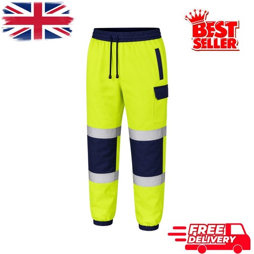 Men vis safety joggers - hi,