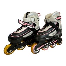 Bronx Inline Skates – Adjustable Rollerblades – Size 13 J–3 – Pink Girls gift 
