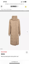 Reiss Maura Long Puffer Coat Jacket Size M, size 10 uk Beige
