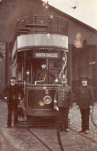 South shields tramcar - shields.,
