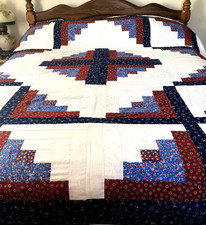 Log Cabin Quilt top attached
