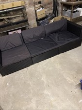 Rattan Garden Sofa Set 3-Seater Furniture