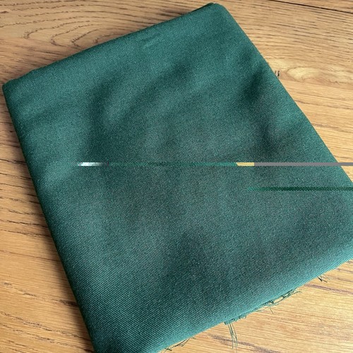 Unused green wool fabric - green,