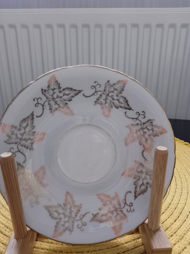 Blue saucer bone china made - blue,