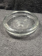 Clear Controlled Bubble Patterned Fruit Glass Bowl 8" Heavy
