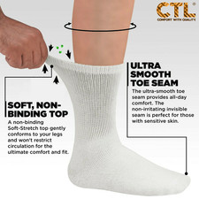 Mens Diabetic Cotton Socks Non