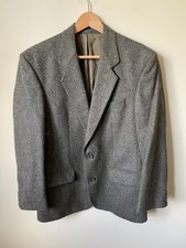 M&S St Michael Mens Vintage Tweed Jacket Green 38 Short wool