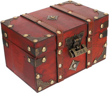 Vintage Wooden Treasure Chest