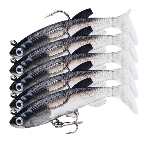 Jig head silicone soft bait - 5x,