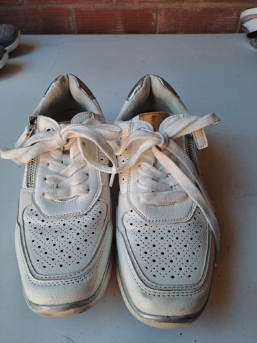 Pavers ladies white laceup - white,