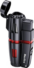 Maxfire Triple Jet Flame Torch Lighter Gas Butane Refillable, Sold without Gas