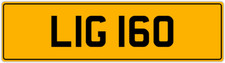 LG 3X3 DATELESS LEE LEO LUCY LES LIAM LEA LOU LUIGI PRIVATE NUMBER PLATE LIG 160