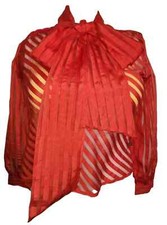 Sheer Red Diagonal Stripe