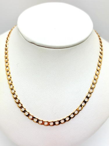 9ct yellow solid gold curb - gold,