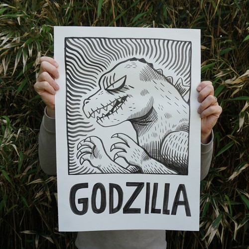 Godzilla original 42cm - a2, (42cm