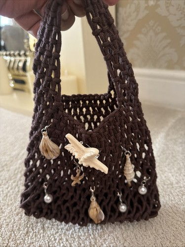 Crochet bag with seashell - crochet,
