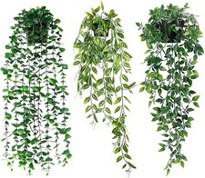 3X Artificial Hanging Plants