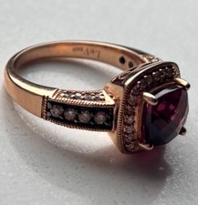 Le Vian Ring - Rose Gold, Rhodalite & Chocolate Diamond - Size M1/2 - Engagement