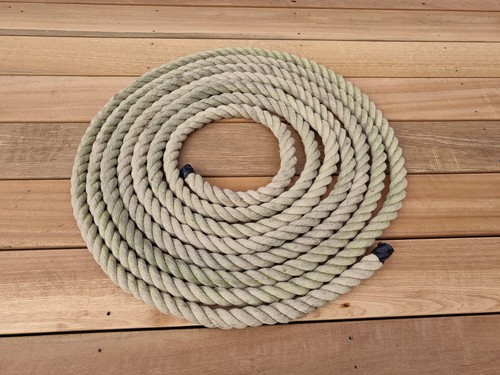 Vintage thick old nylon rope - vintage,