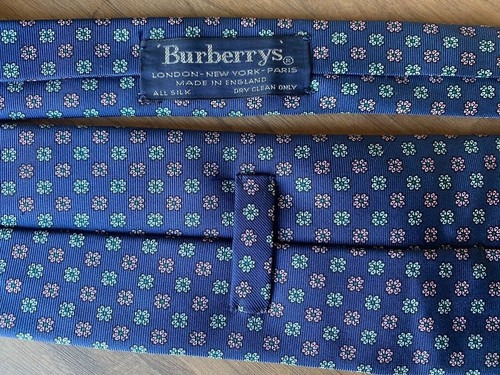 Burberry blue silk tie - burberry,