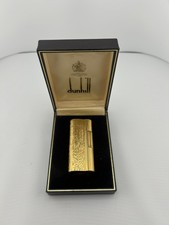 Vintage Dunhill Gold Lighter 20 Microns w/ Box – Made in England D90695