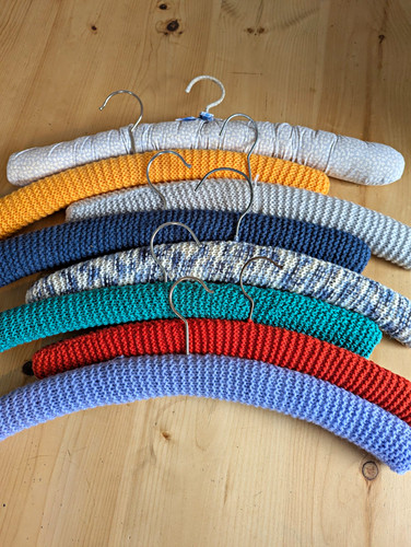 Vintage wooden coat hangers - vintage,