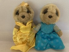 Meerkat Movies Ayana Elsa Frozen & Belle  Plush Soft Toys 7” x 2