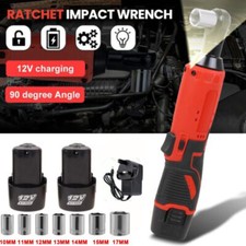 580Nm Cordless Electric Impact Wrench Drill Gun Ratchet Driver 3/8" +2 Batteries