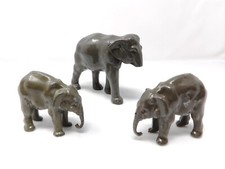 Vintage BRITAINS LEAD ZOO. Adult and Young Indian Elephants (Spares/repair).