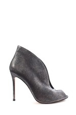 Gianvito Rossi Vamp Glitter Leather Boots / Silver / RRP: £840.00