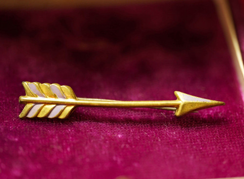 Antique victorian enamel arrow - antique,