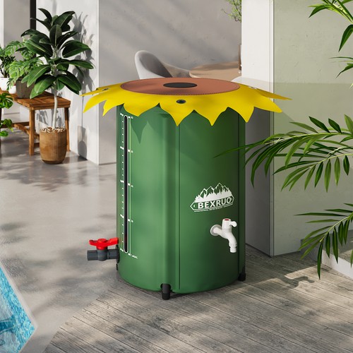 Collapsible rain barrel - collapsible, water