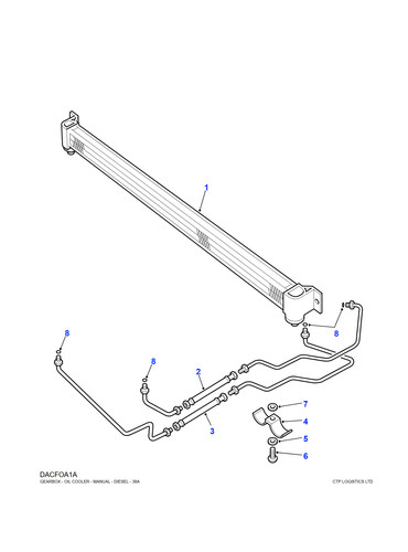 Land rover hose oil cooler - rover,