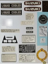S U Z U K I GT 750 WATER BUFFALO WARNING DECAL KIT (20 DECALS)