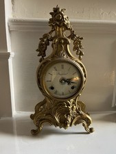 Imperial Franz Brass Mantle Clock Made In Italy. Working - Needs Regular Winding