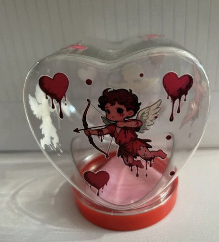 Small heart shaped jar with - heart,